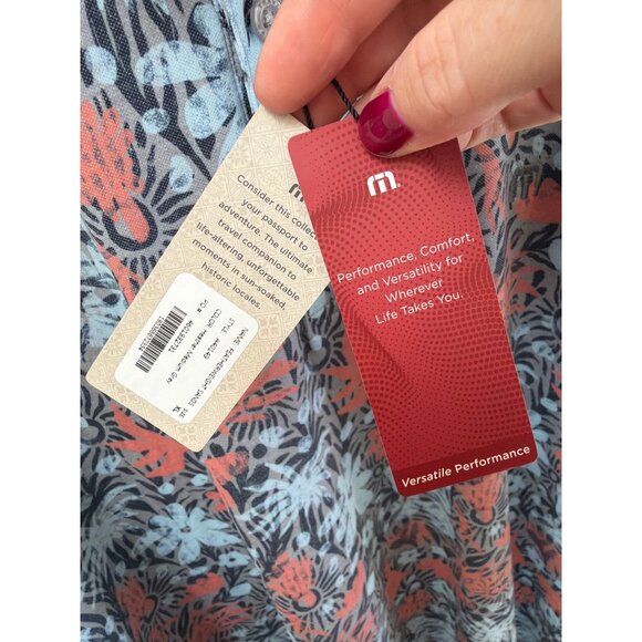 TravisMathew Mens Featherweight Sands Heater Polo Shirt XL Floral Print - Picture 5 of 6